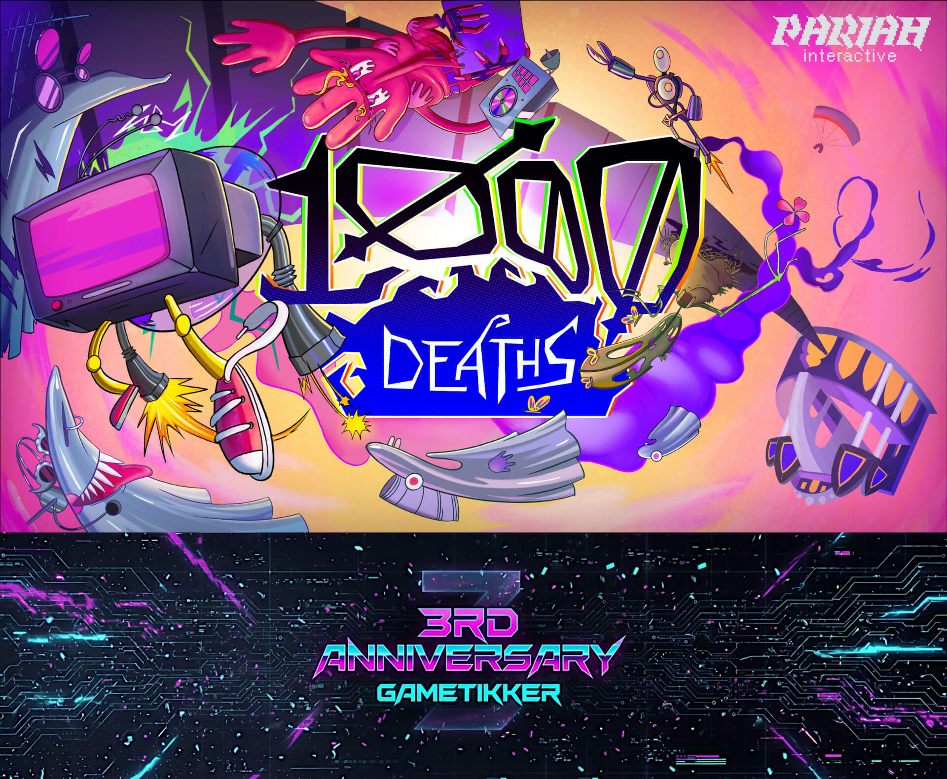 3rd Anniversary 1000 Deaths Banner Image
