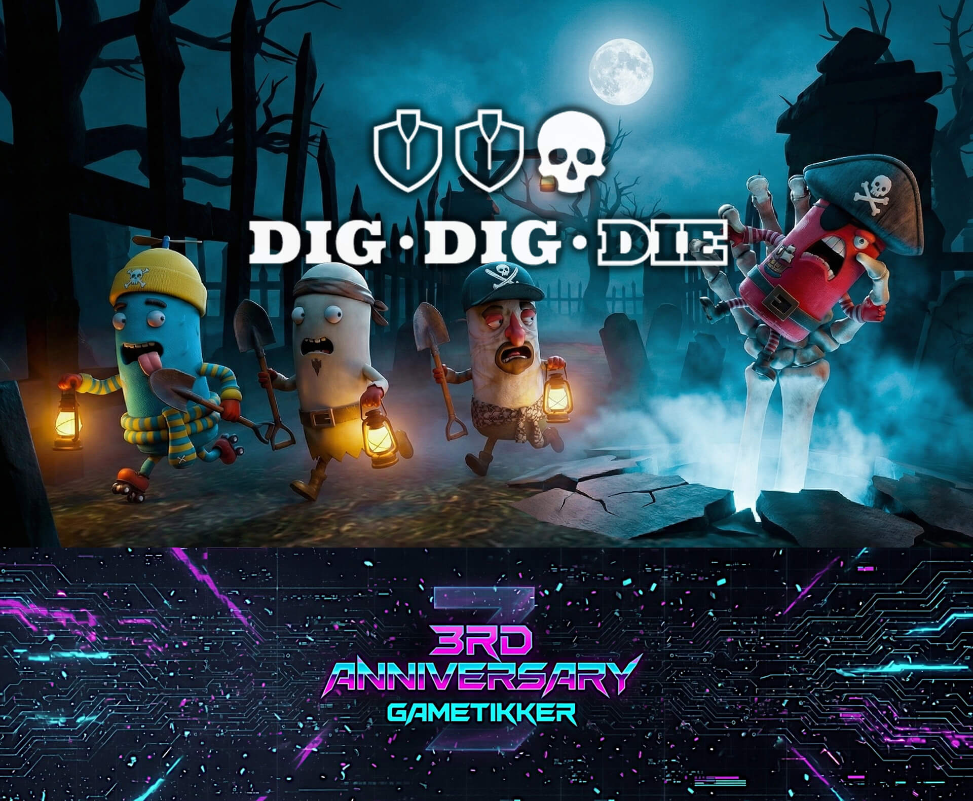 3rd Anniversary Dig, Dig, Die Banner Image