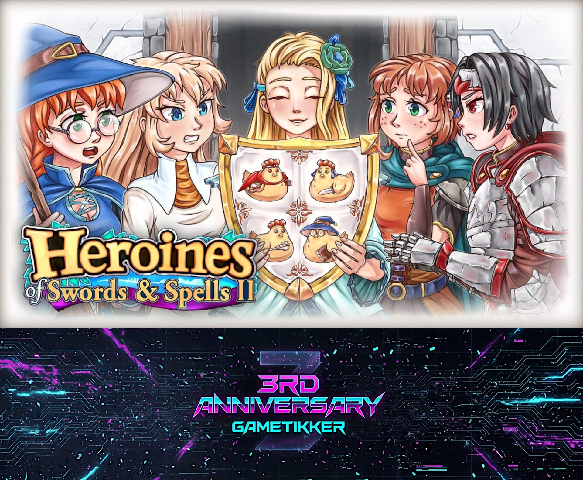 3rd Anniversary Heroines of Swords & Spells 2 Banner Image
