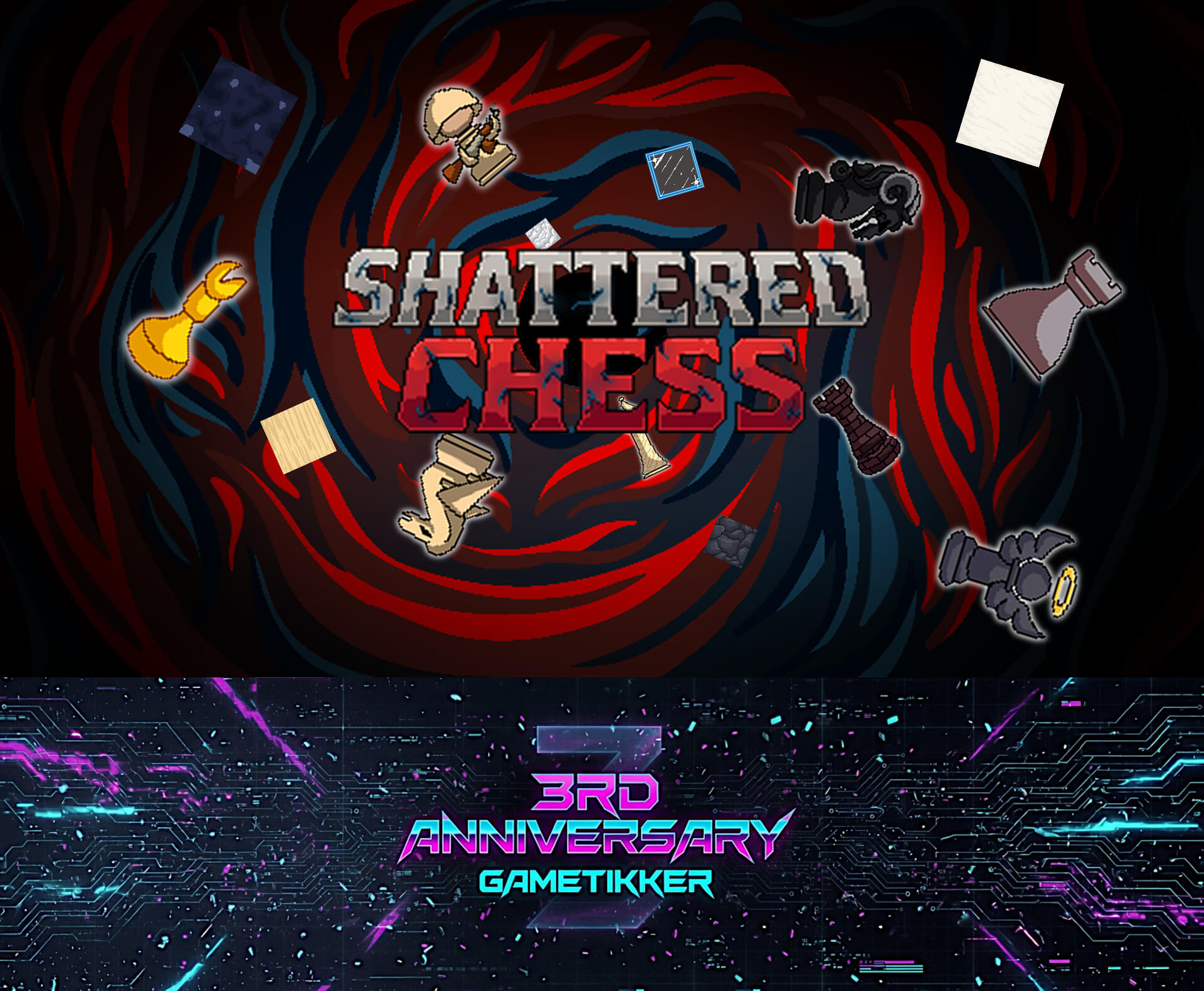 3rd Anniversary Shattered Chess Banner Image