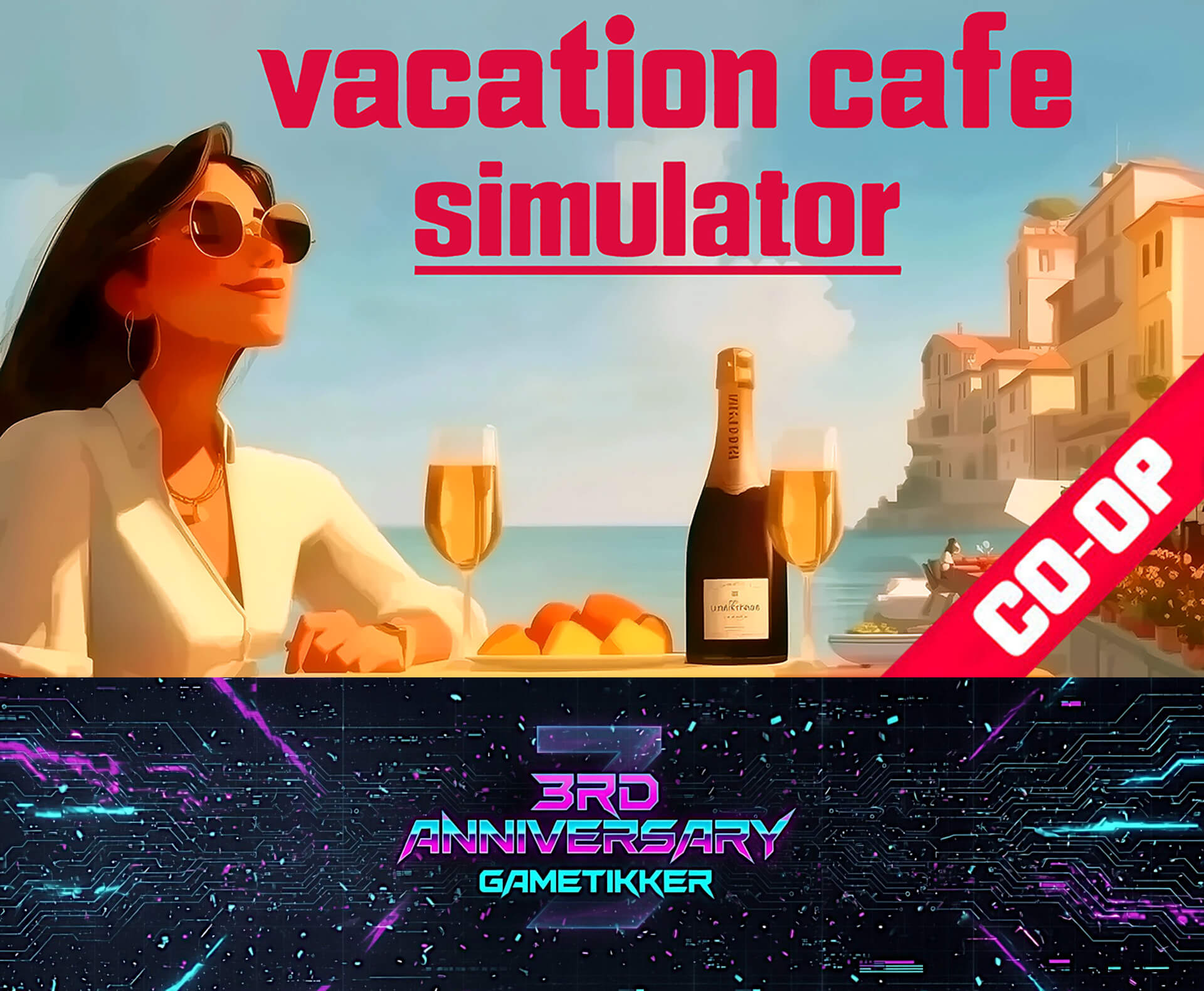 3rd Anniversary Vacation Cafe Simulator Banner Image