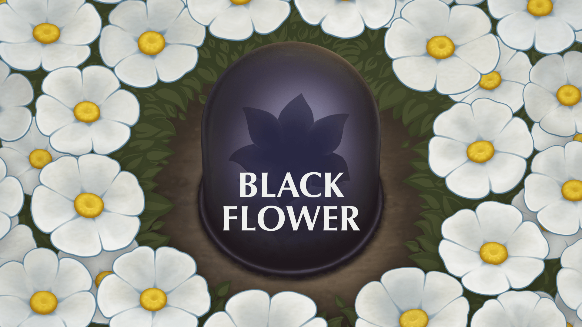 Black Flower Banner Image
