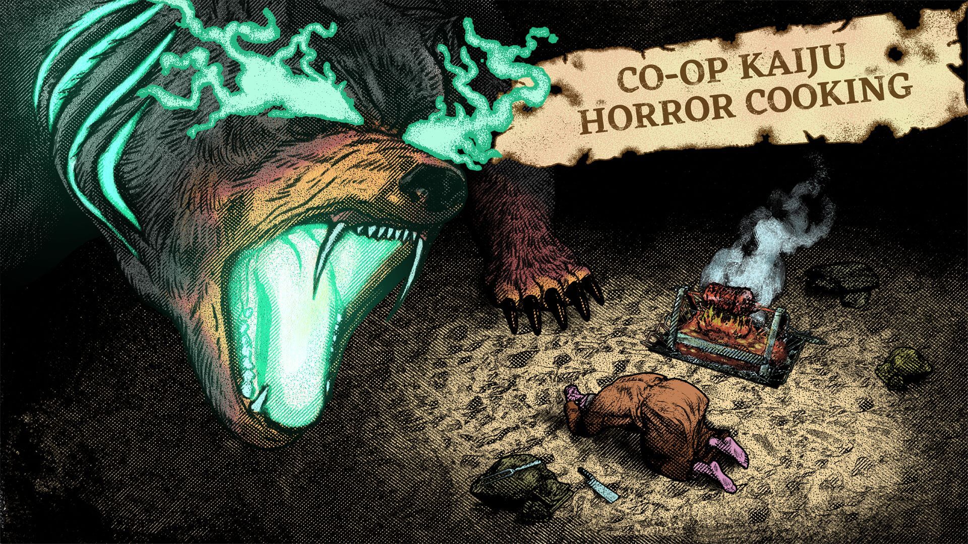 Co-op Kaiju Horror Cooking Banner Image