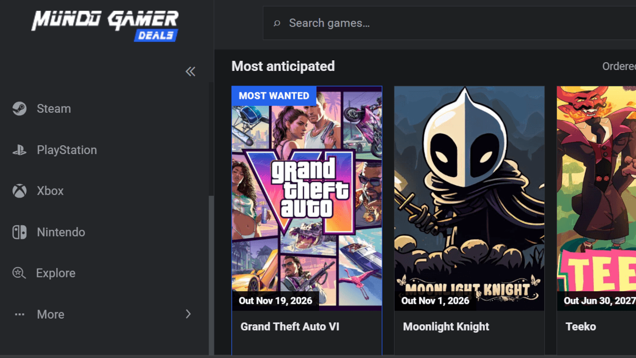 Mundo Gamer Deals Screenshot Image