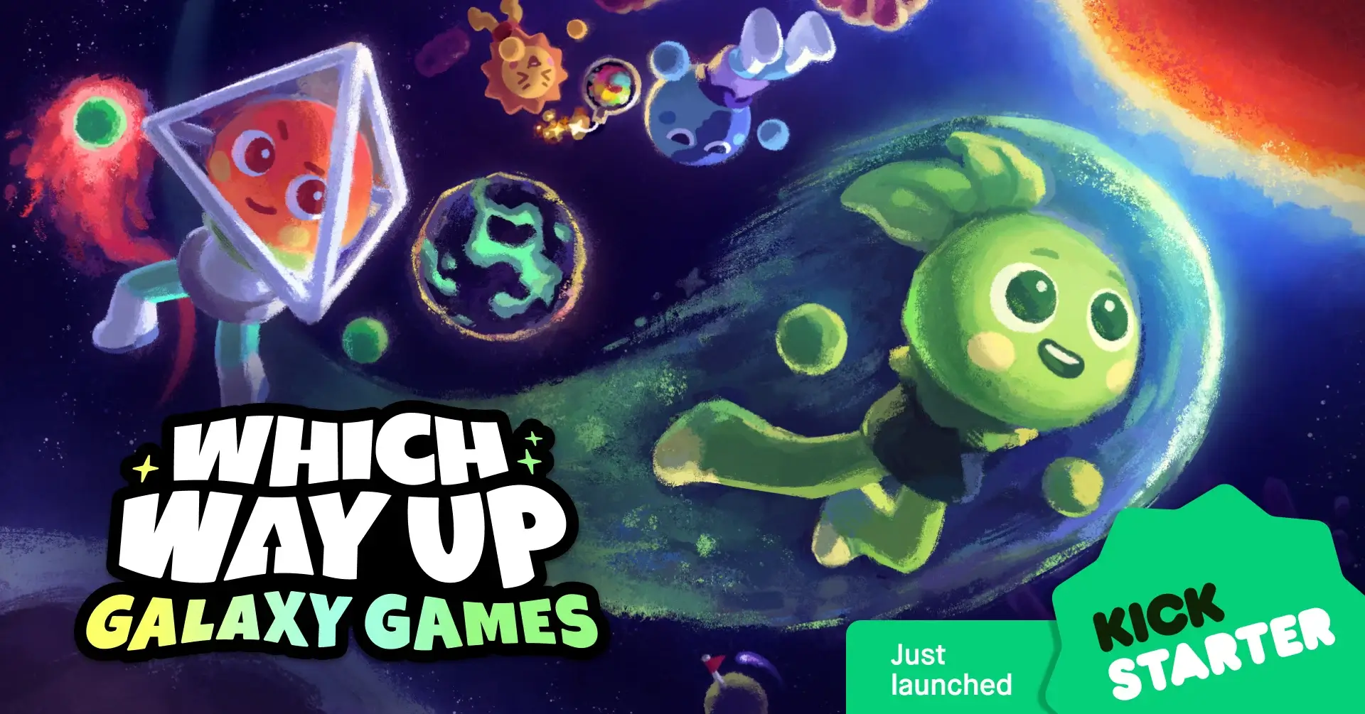 Which Way Up: Galaxy Games Kickstarter Banner Image